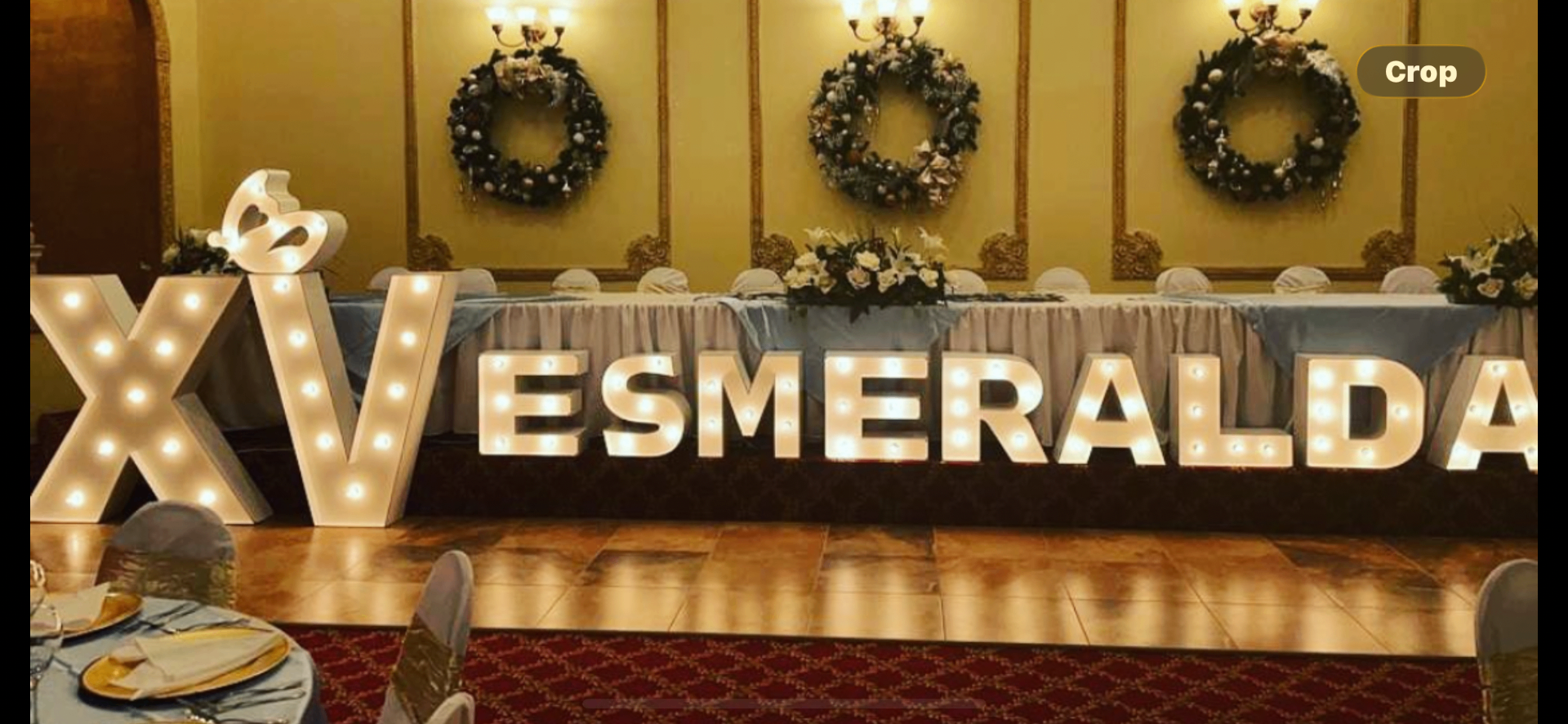 Real XV Esmeralda quinceañera by D'Rey Big Letters